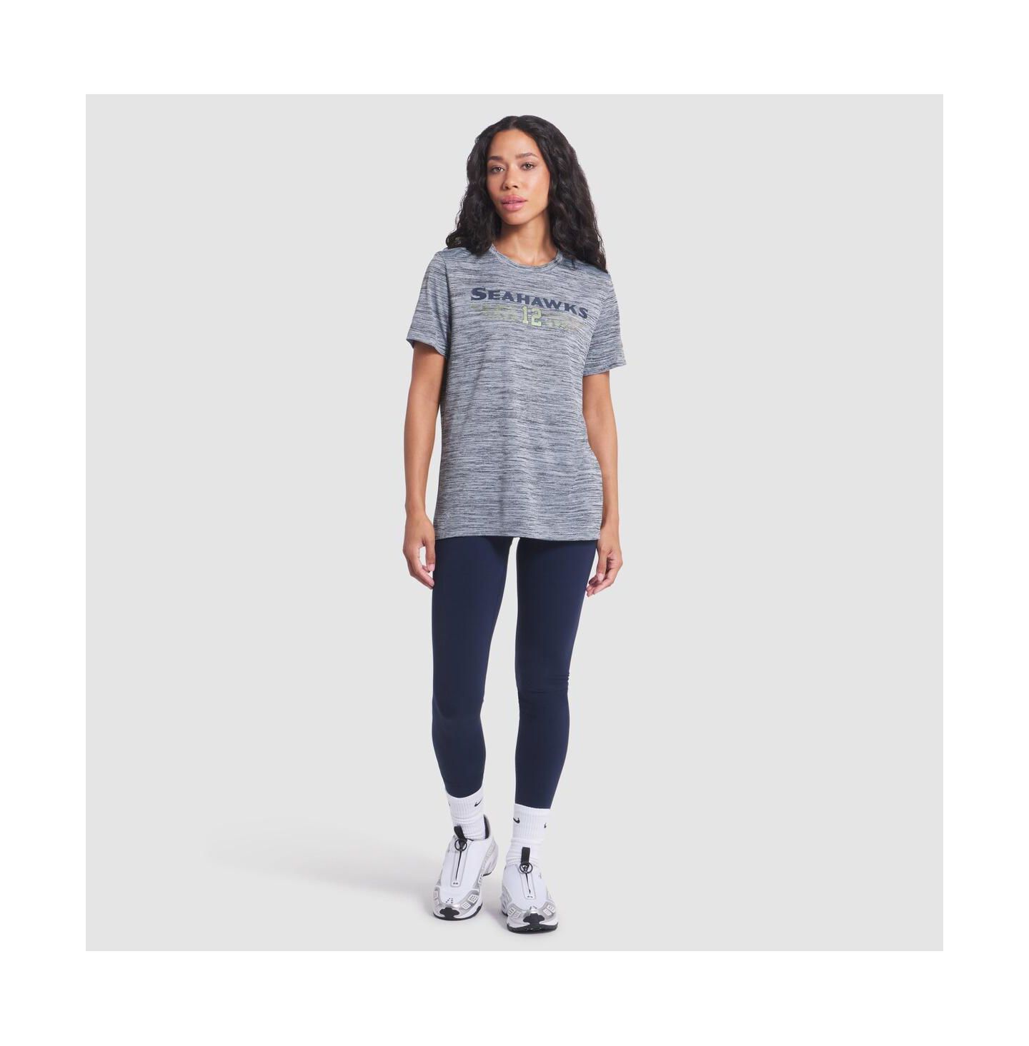 Женская футболка Nike Wolf Gray Seattle Seahawks 2025 Rivalries Collection Sideline Velocity Dri-FIT — фото 3