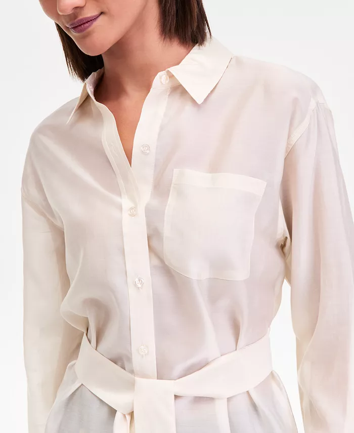 Women's Sash-Tie Tunic Shirt - thumbnail 3