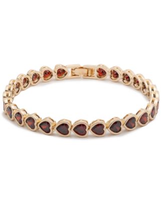 Givenchy Cubic Zirconia Crystal Stone Gold-Tone Heart Flex