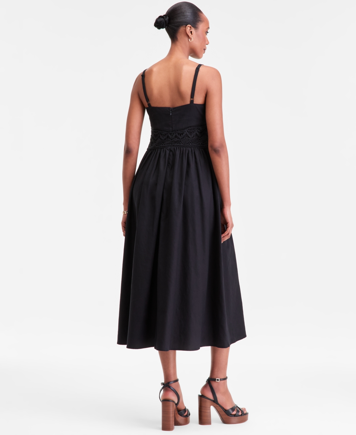 I.n.c. International Concepts Women's Lace-Inset Midi Dress, Macy's Exclusive