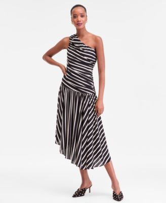 Women's One-Shoulder Asymmetric Hem Dress, Macy's Exclusive