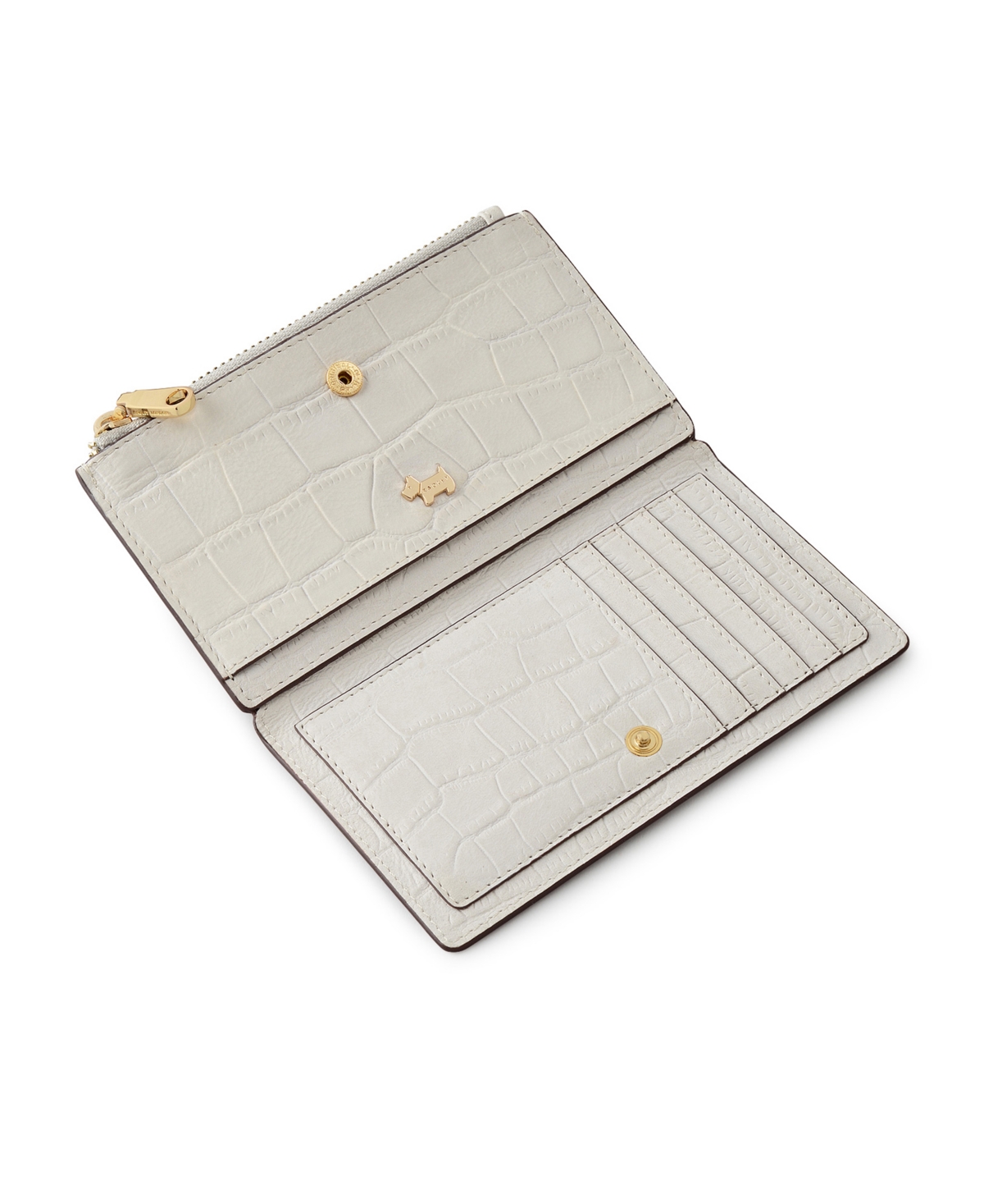 Radley London Coin Street Croc Ziptop Wallet In Neutral