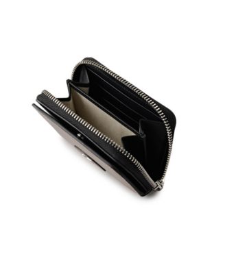 Heath Crescent Metallic Zip Around Wallet