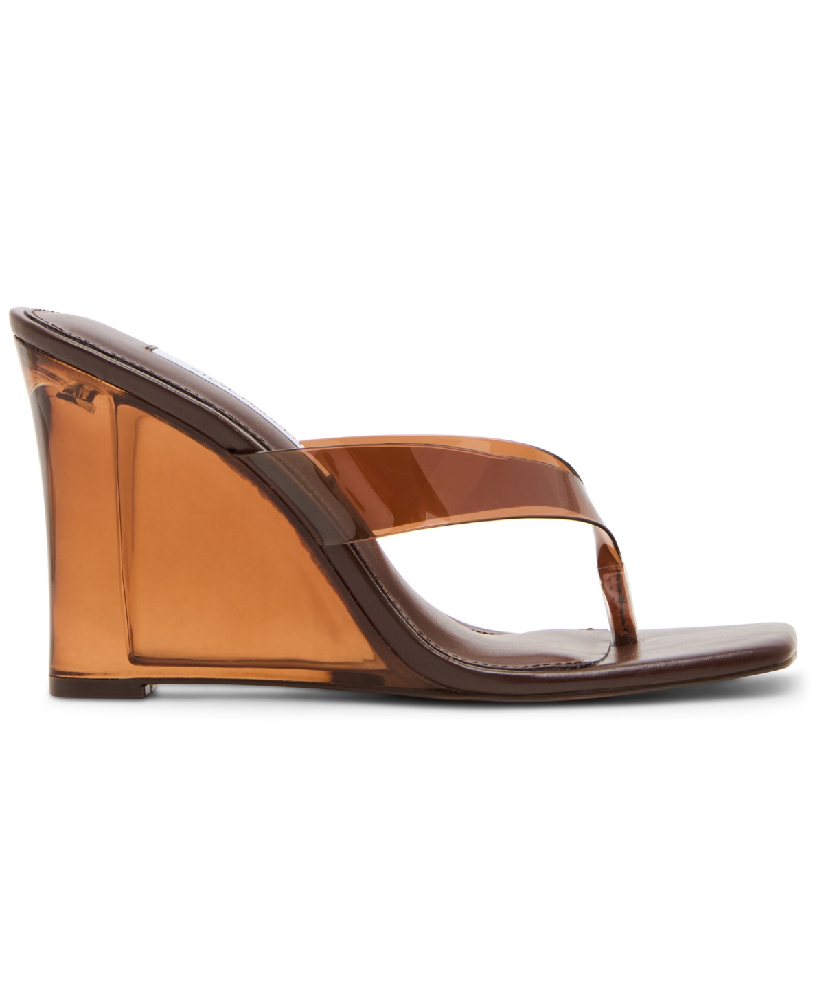 Steve Madden Women's Katrine Wedge Thong Sandals In Brown