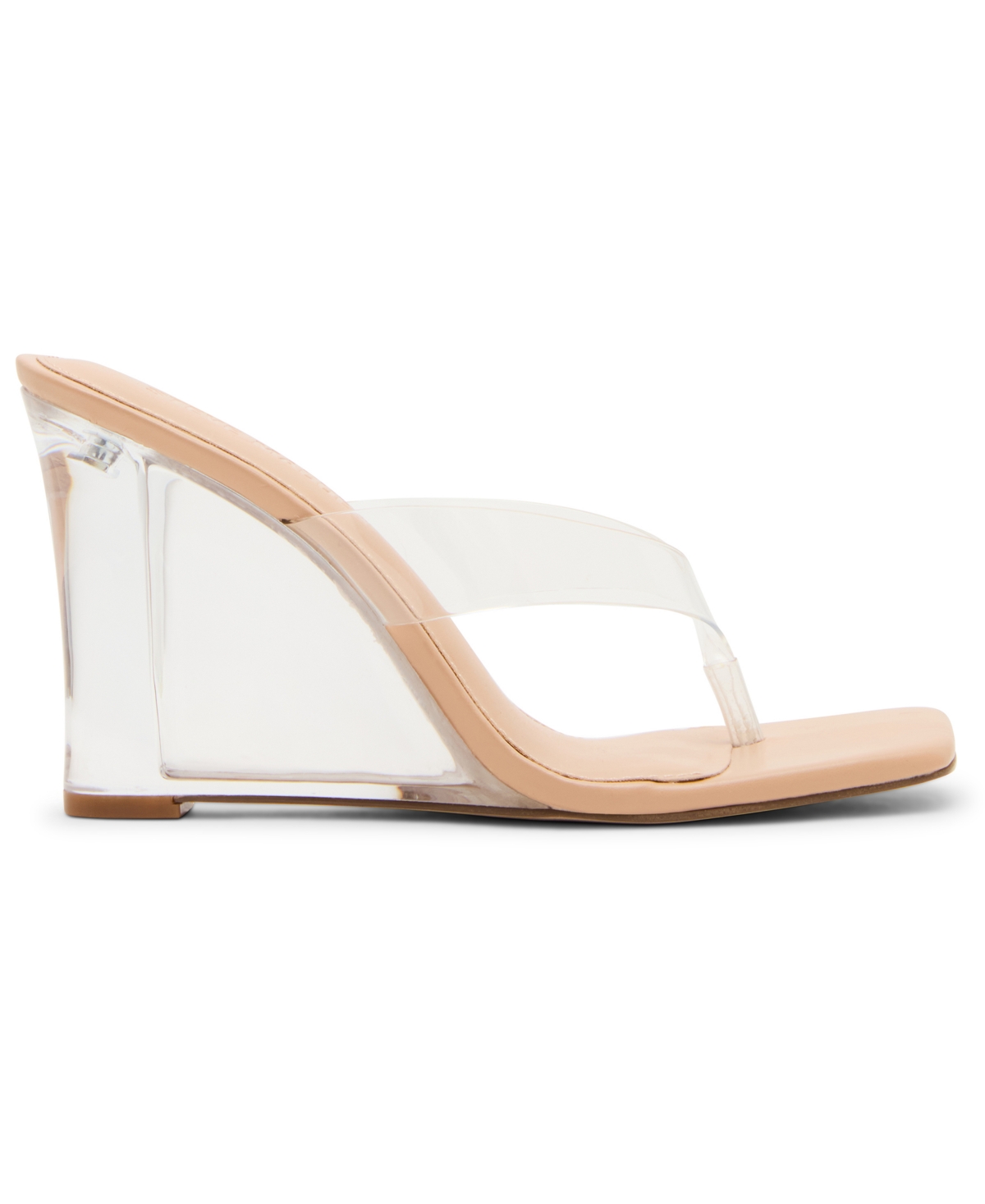 Steve Madden Women's Katrine Wedge Thong Sandals In Transparent
