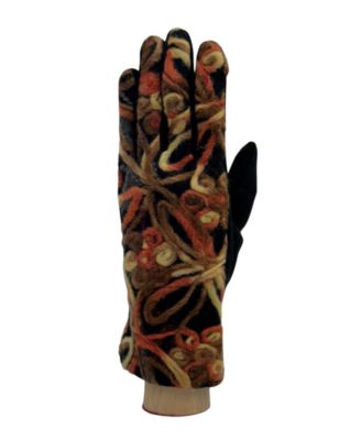 Flower Yarn Print Glove