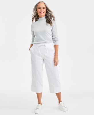Style & Co - Petite Drawstring Cuff Capri Pants
