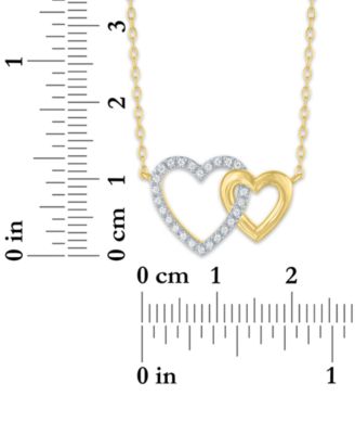 2-Pc. Diamond Pendant Necklace and Earrings Set (1/6 ct. t.w.) in 14k Yellow Gold Over Sterling Silver