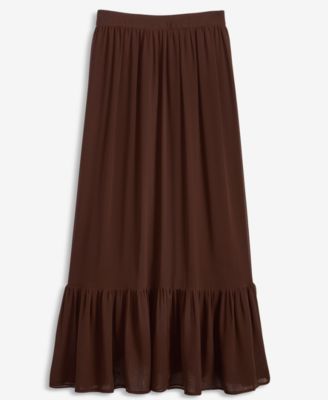 Women's Flounce-Hem Maxi Skirt, Macy's Exclusive