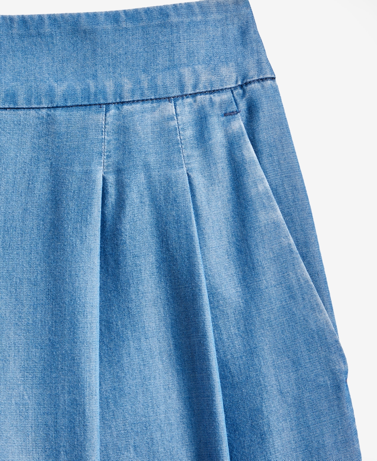 Inc International Concepts Women's High-rise Pleated Pull-on Wide-leg Pants, Macy's Exclusive In Blue