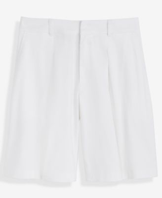 Women's High-Rise Pleated Bermuda Shorts, Macy's Exclusive