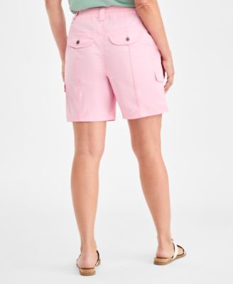 Women's Mid-Rise Comfort-Waist Cargo Shorts, Exclusively at Macy's
