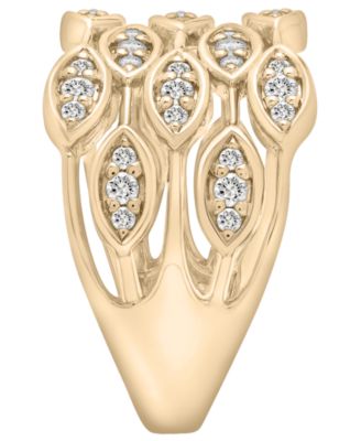 Diamond Round (1/2 ct. t.w.) Ring in 14K Yellow Gold, Macy's Exclusive