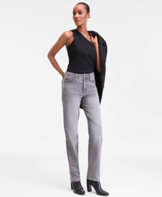 I.N.C. International Concepts - Women's High-Rise Straight-Leg Jeans