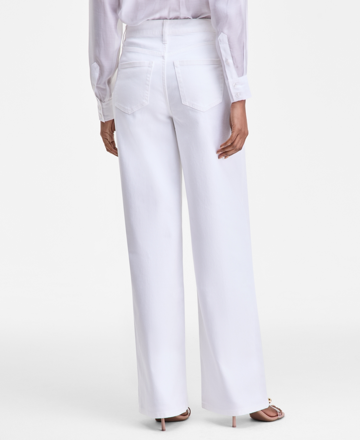 Inc International Concepts Women's High-rise Wide-leg Jeans, Macy's Exclusive In White