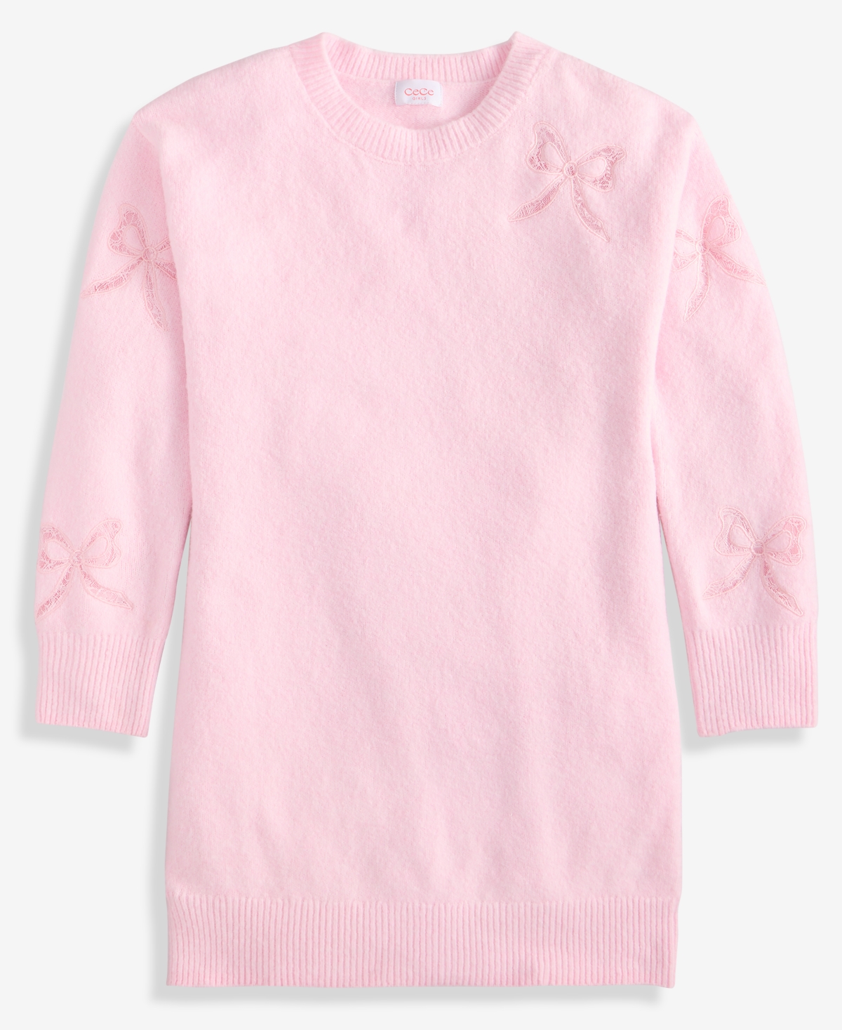 CeCe Girls 7-16 Long Sleeve Lace Bow Dress