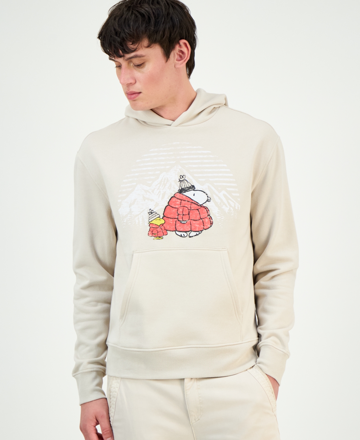 Sun + Stone Men's Snoopy Mountain Hoodie, Macy's Exclusive