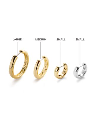 Giulia Medium 14K Gold-Plated Hoop Earrings