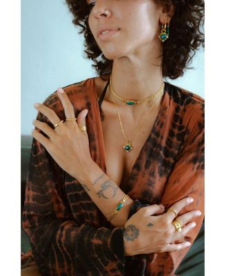 Esther Emerald And Pearl Pendant Necklace