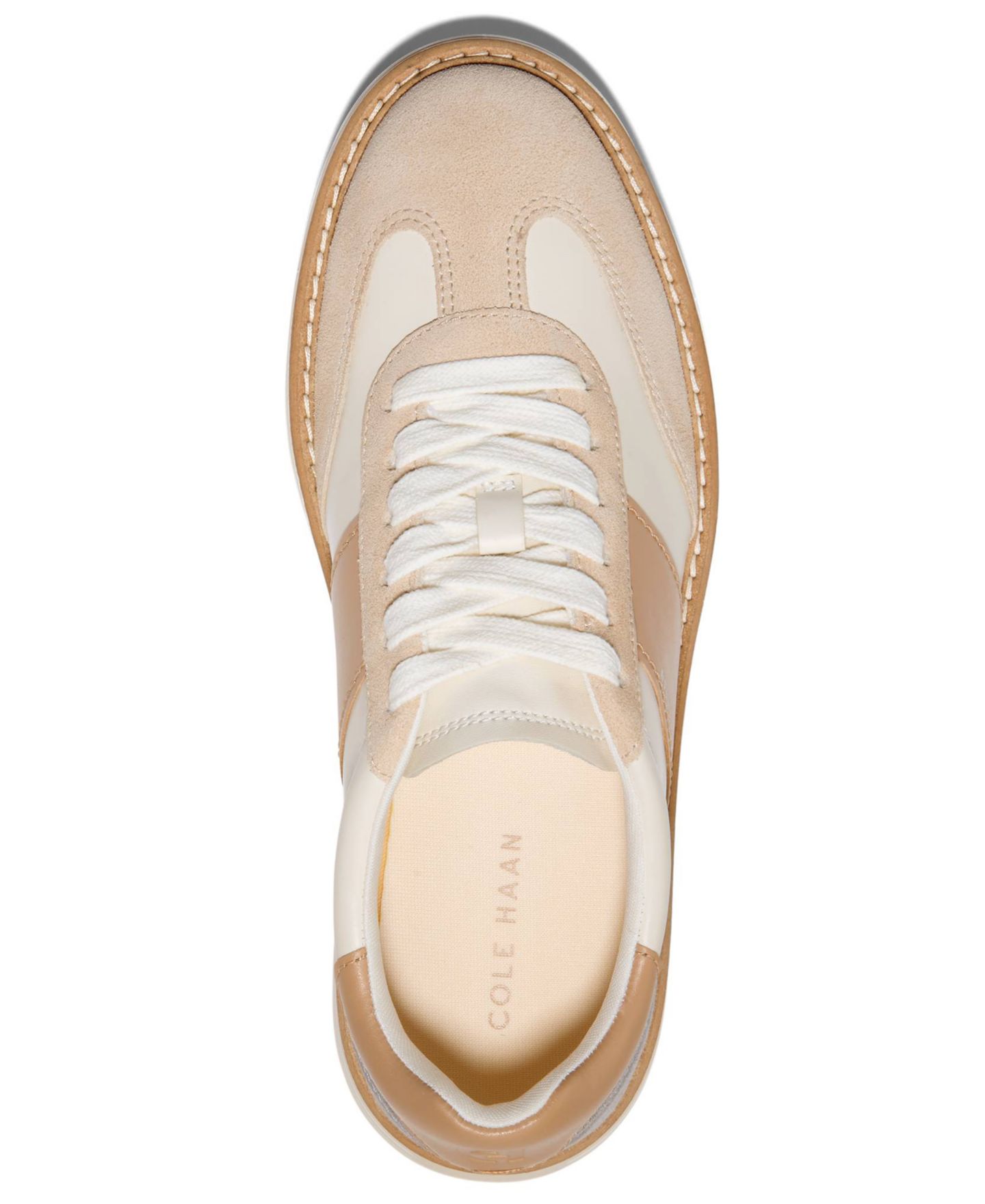 Женские кроссовки Cole Haan Original Grand Max на платформе, цвет: Молочный / Песочный — фото 4