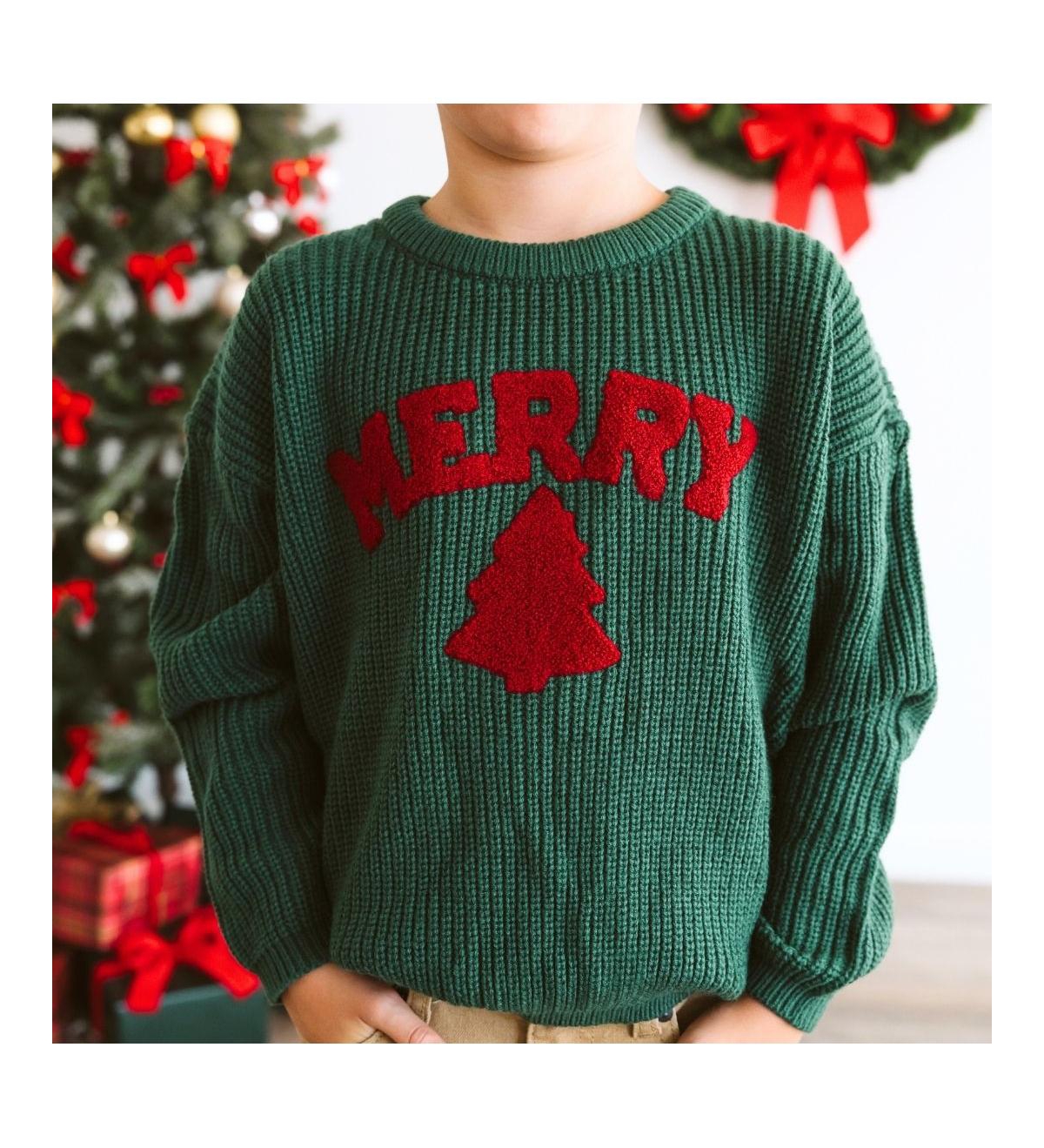 Sweet Wink Little and Big Boys Merry Patch Christmas Knit Sweater