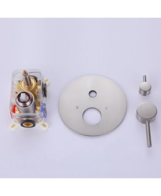 Single-Handle 2-Spray Round High Pressure with Valve Shower Faucet