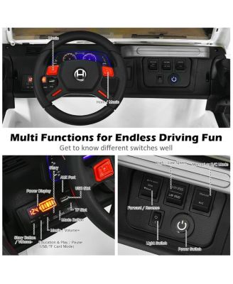 12V Two-Seater Ride On Truck Car with Remote Control and Storage Room