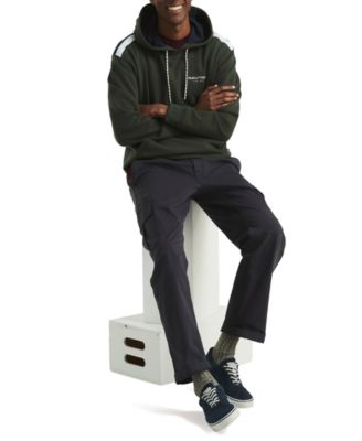 Men's Tape Shoulder Long-Sleeve Hoodie