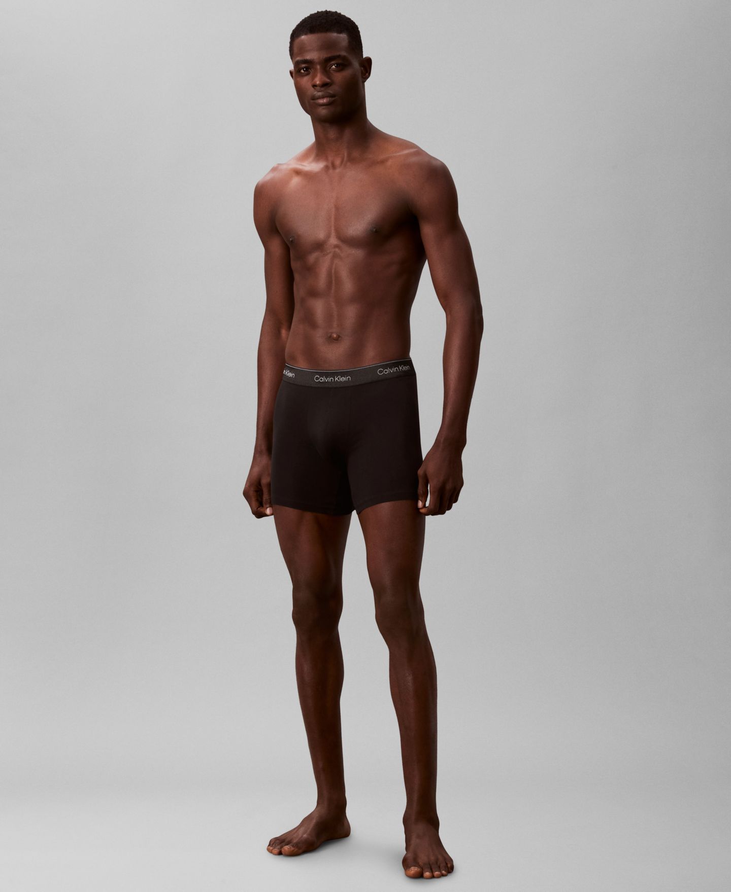 Трусы-боксеры Edition для мужчин, хлопок, стрейч — Calvin Klein, цвет: Чёрный — фото 1