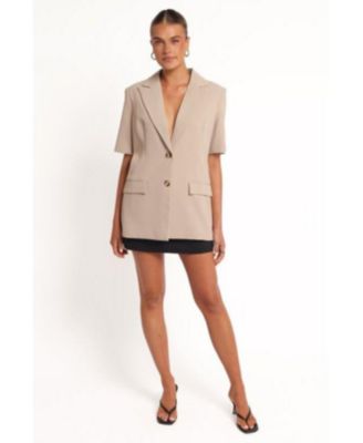 Women's Nora Short Sleeve Blazer - Beige