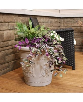 Indoor/Outdoor Patio, Garden, or Porch Weather-Resistant Double-Walled Arabella Flower Pot Planter - 20"