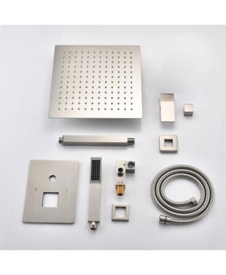 Ceiling Mounted Shower System Combo Set with Handheld and 10"Shower head