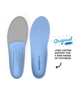 Kids All-Purpose Support Medium Arch Insoles (Blue) - Trim-To-Fit Orthotic Shoe Inserts - Professional Grade - Junior/Little 11.5-13