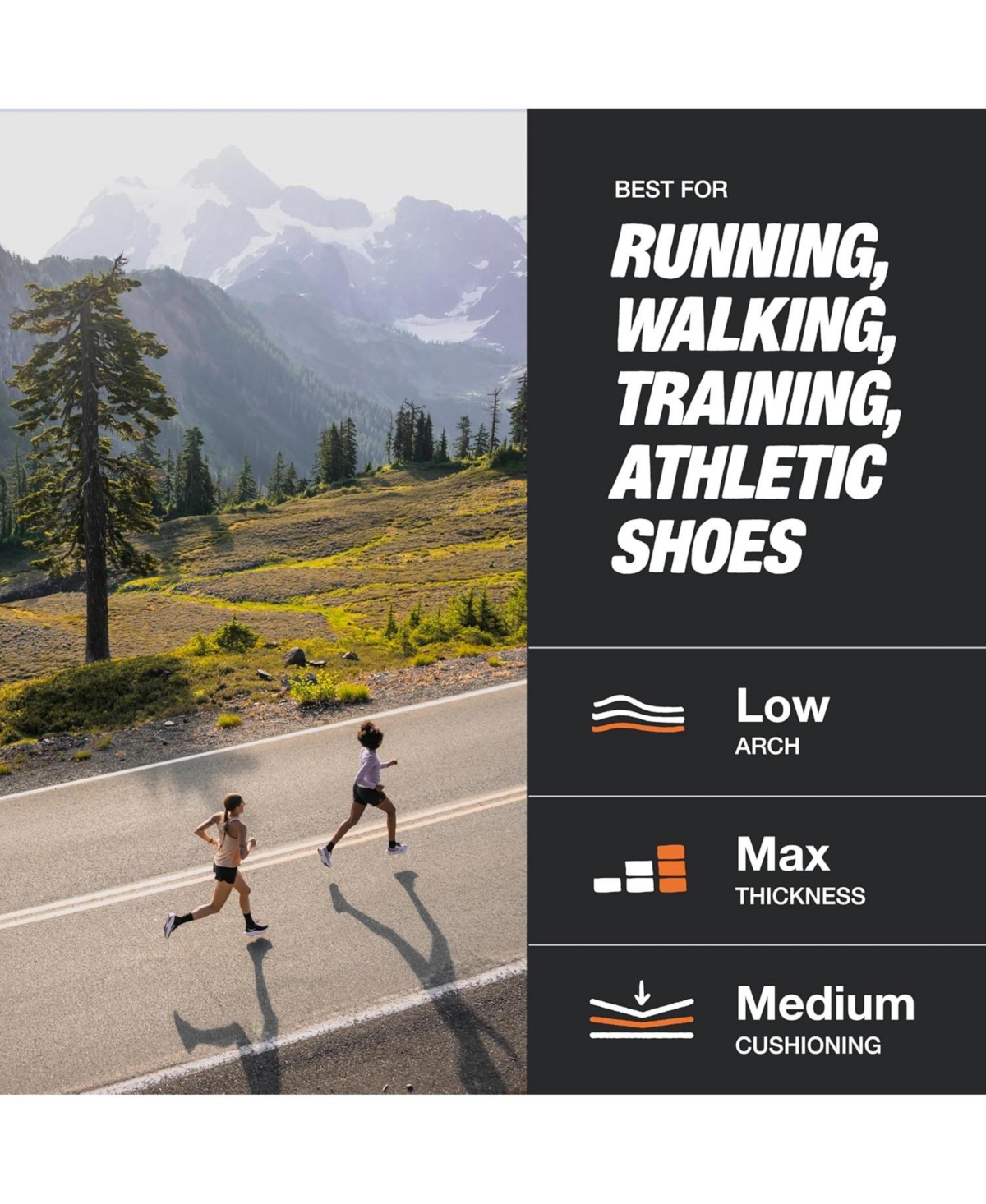 Superfeet Men's Run Support Low Arch (V2) Insoles , 11.5-13 Men / 12.5-14 Women