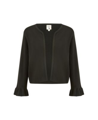 Women's Cropped Cardigan With Bell Sleeves