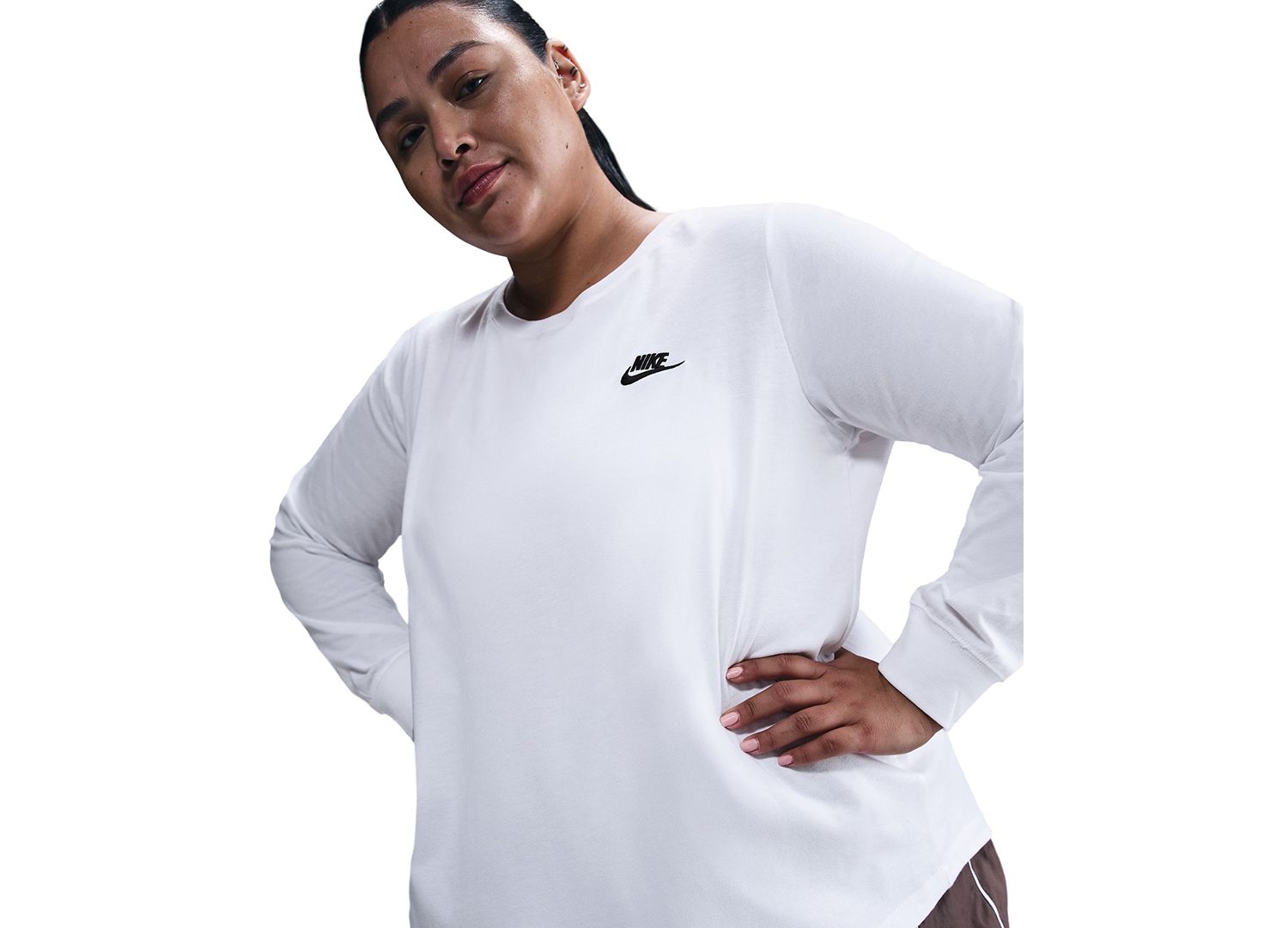 Plus Size Sportswear Club Long-Sleeve T-Shirt