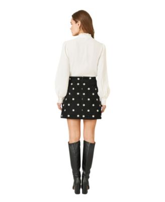 Women's Corduroy Daisy Mini Skirt