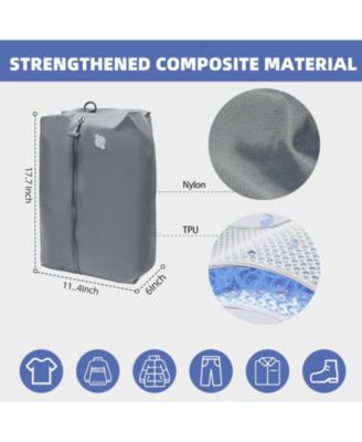 17" Vacuum Compression Storage Bags with Pump - Waterproof Organizer for Travel & Closet