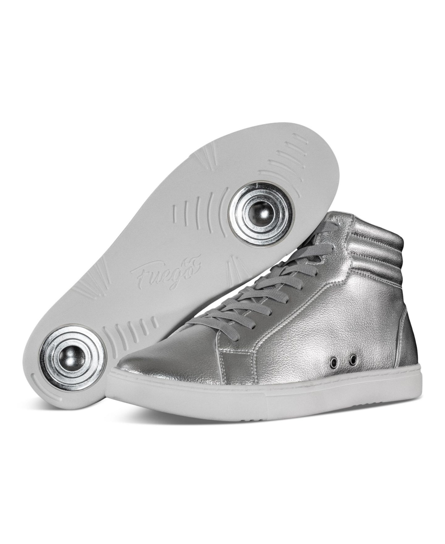 Мужские кроссовки Fuego Silver High-top, цвет: Серебряный — фото 1