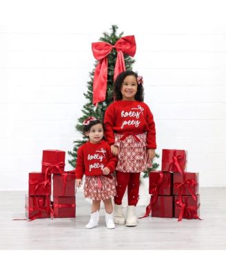 Little and Big Girls Ruby Red Bedazzled Tights