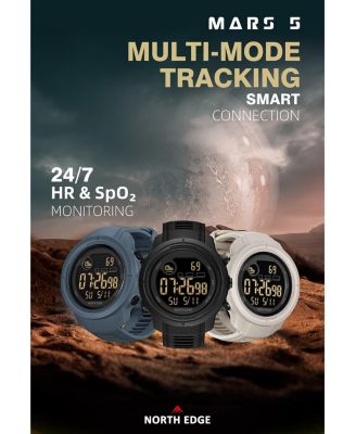 RUXING MARS 5 Multi Mode Tracking Smart watch with 5ATM Waterproof -Blue