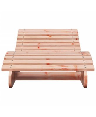 Sun Lounger Natural wood Solid Douglas fir wood 80.7 x 23.6 in