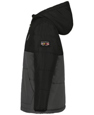 Boys' 8-20 Color Block Long-Sleeve Puffer Jacket