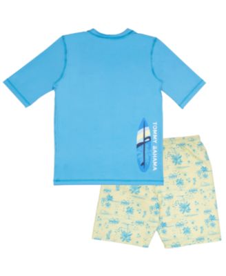 Boys Rash Guard and Swim Trunks 2-Piece Swimsuit Set