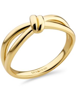 Love Knot Ring in Gold Plated Sterling Silver, Size 7