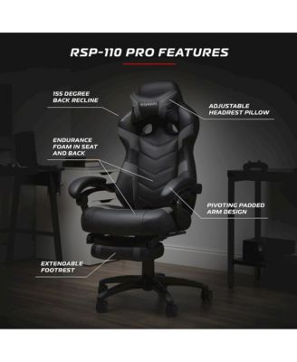 Gaming Chairs For Adults With Headrest Pillow - Grey