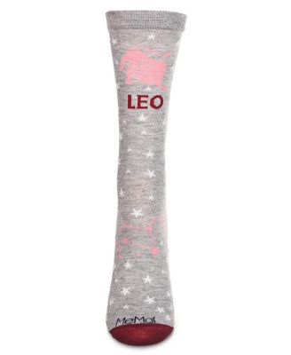 Women's Leo Zodiac Sign Crew Socks
