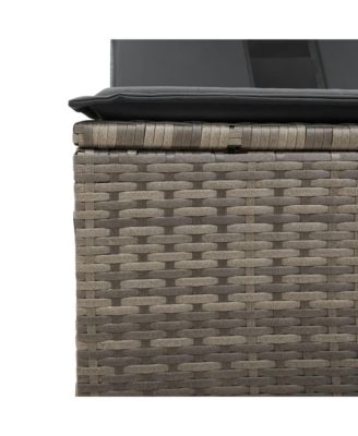 Patio Double Sun Lounger Gray