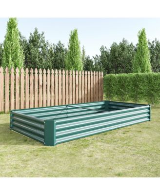 91.34"Raised Garden Bed Kit - Metal Raised Bed Garden 7.6x3.7x0.98ft for Flower Planters, Vegetables Herb