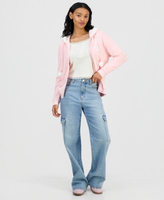 Juniors' Hello Kitty Zip-Front Hoodie